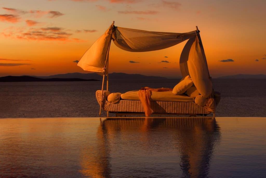 Mykonos Sea View Luxury Villa By Calypso Sunset Villas Mykonos Town Bagian luar foto