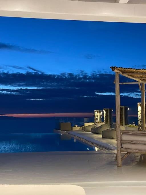 Mykonos Sea View Luxury Villa By Calypso Sunset Villas Mykonos Town Bagian luar foto