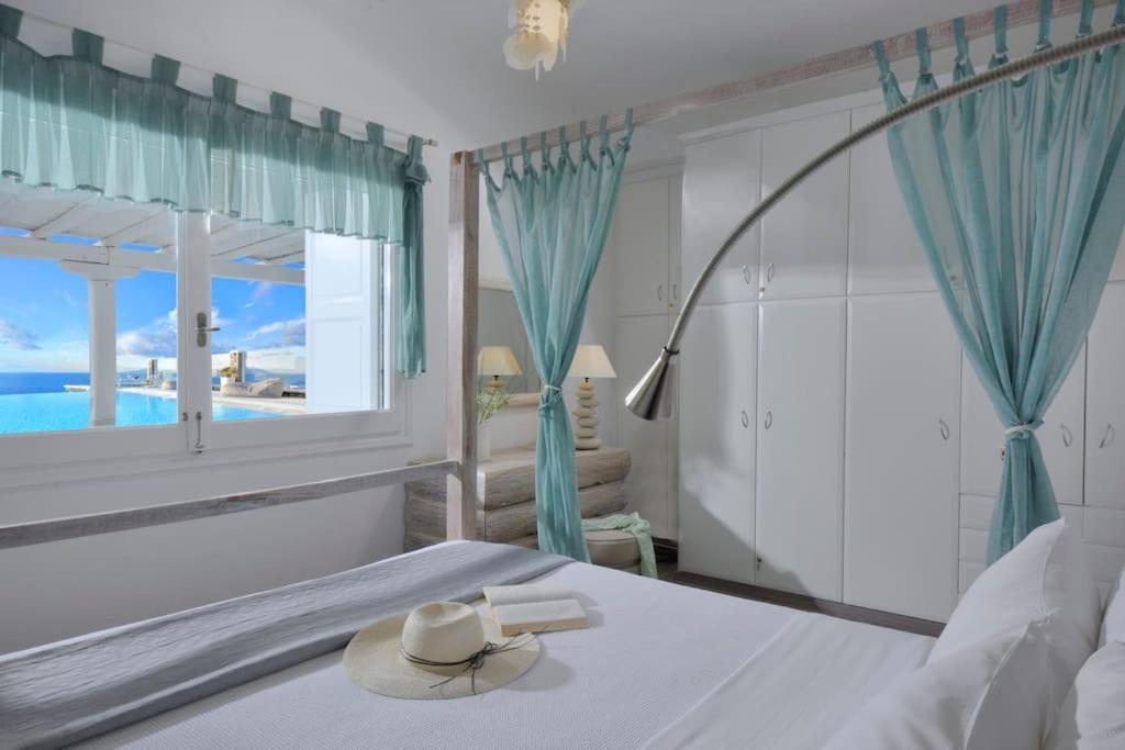 Mykonos Sea View Luxury Villa By Calypso Sunset Villas Mykonos Town Bagian luar foto