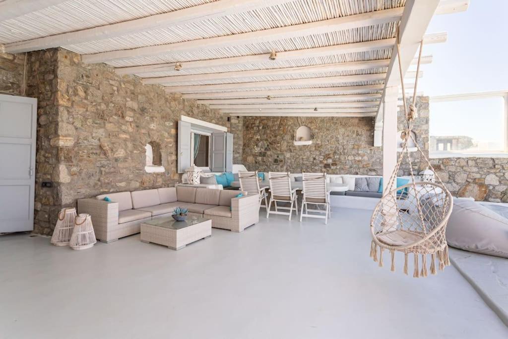 Mykonos Sea View Luxury Villa By Calypso Sunset Villas Mykonos Town Bagian luar foto