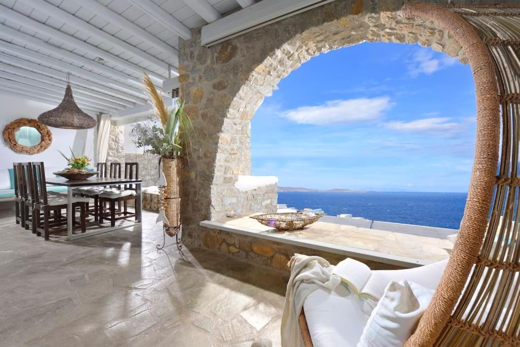 Mykonos Sea View Luxury Villa By Calypso Sunset Villas Mykonos Town Bagian luar foto
