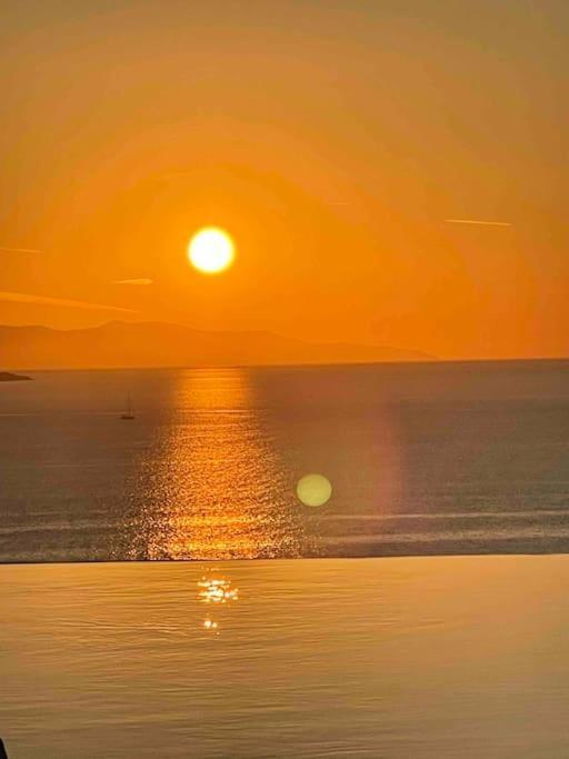 Mykonos Sea View Luxury Villa By Calypso Sunset Villas Mykonos Town Bagian luar foto