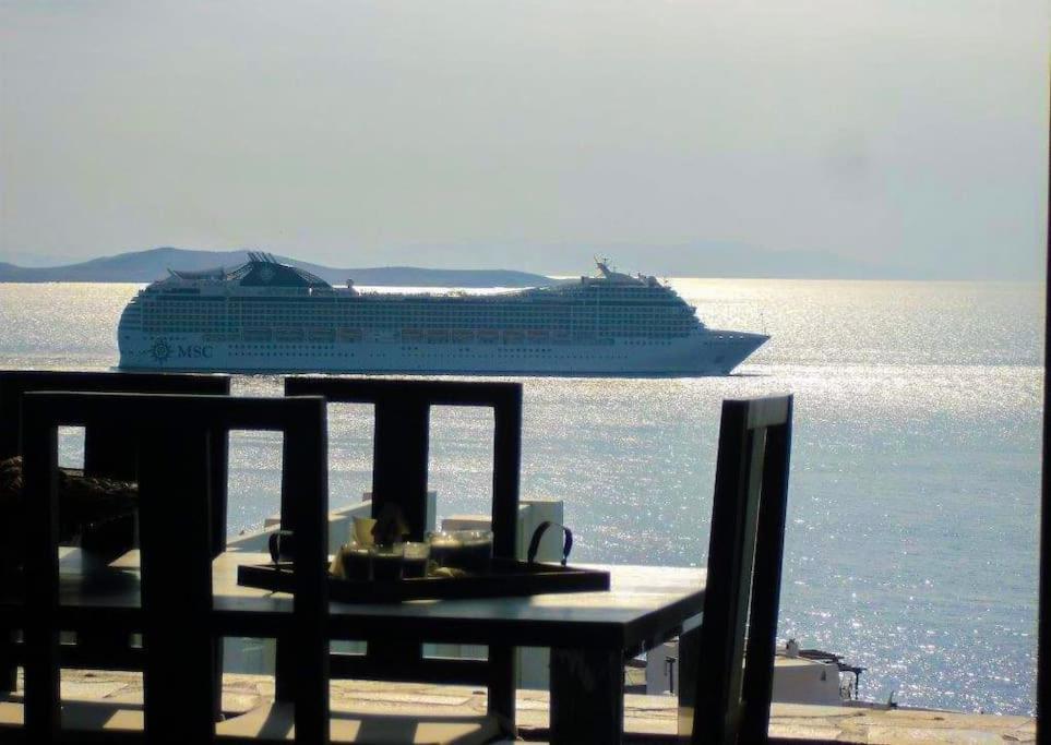 Mykonos Sea View Luxury Villa By Calypso Sunset Villas Mykonos Town Bagian luar foto